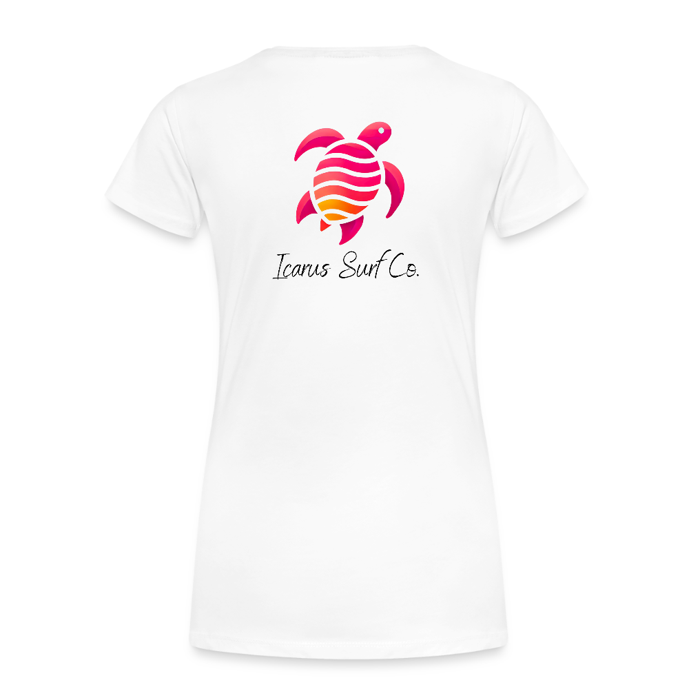 Icarus Surf Co. "Turtle" Women’s Premium T-Shirt - white
