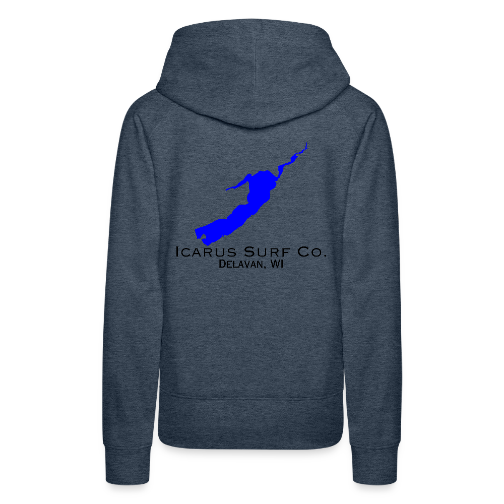 Icarus Surf Co. "Delavan, WI" Women’s Premium Hoodie - heather denim