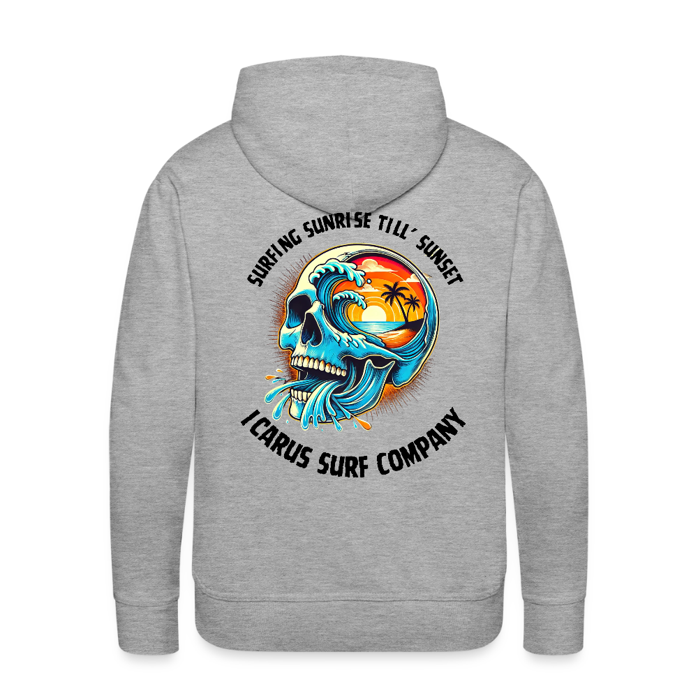 Icarus Surf Co. "Sunrise Till' Sunset" Men’s Premium Hoodie - heather grey