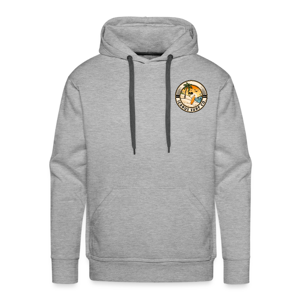 Icarus Surf Co. Surfing Skeletons Men’s Premium Hoodie - heather grey