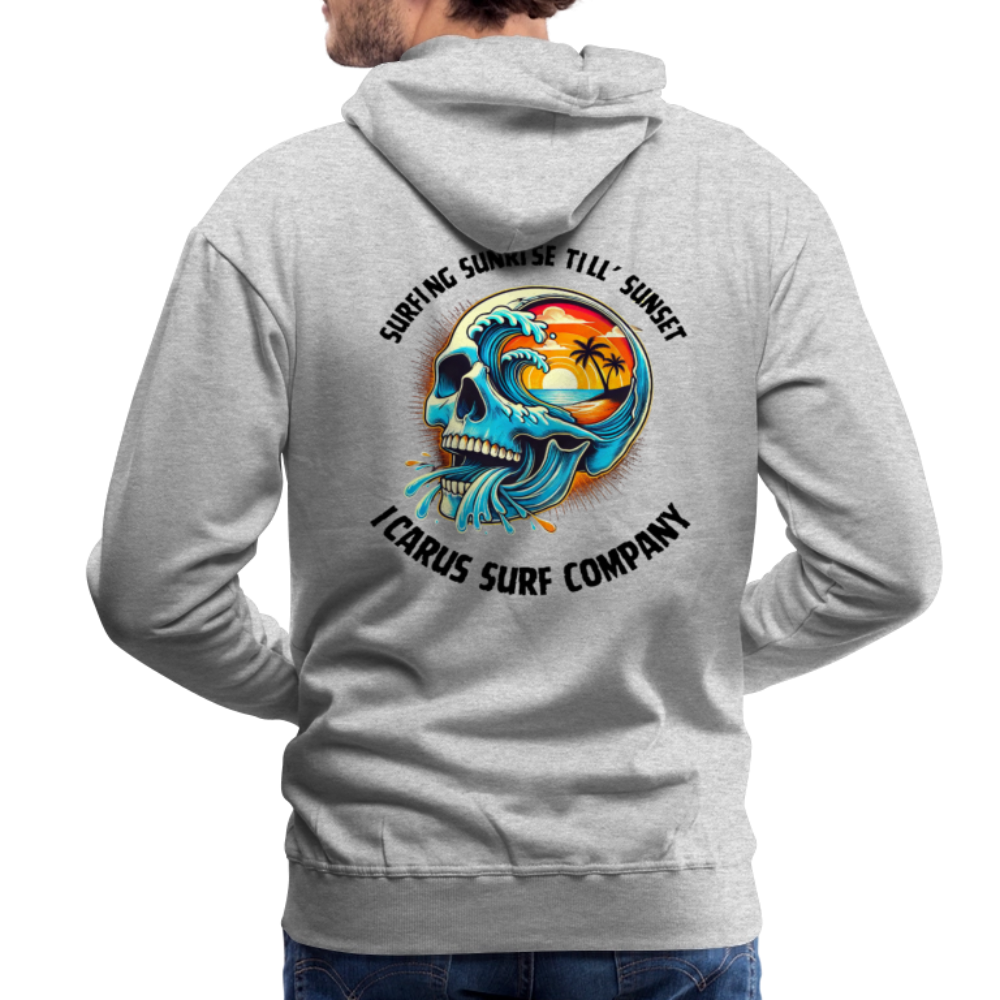 Surfing Sunrise Till' Sunset Hoodie - heather grey