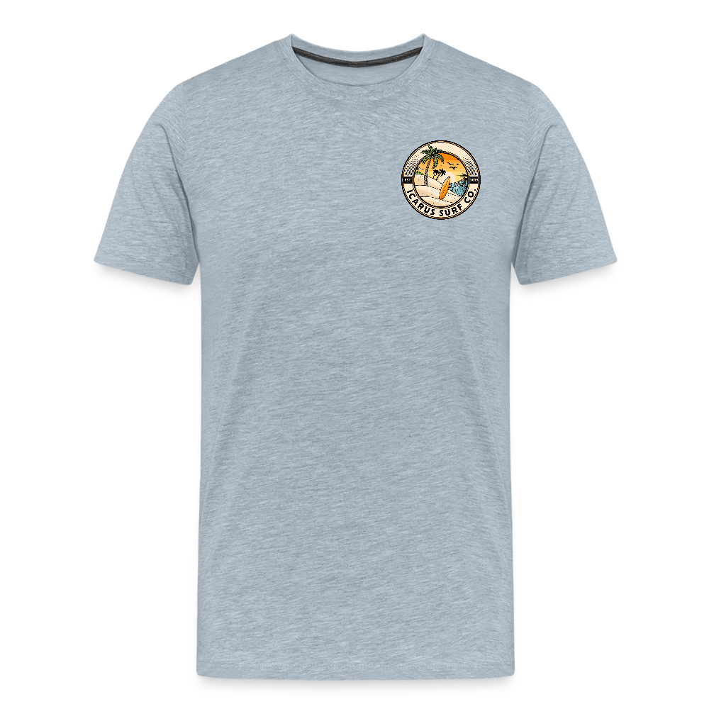 Icarus Surf Co. "Pineapple" Men's Premium T-Shirt - heather ice blue