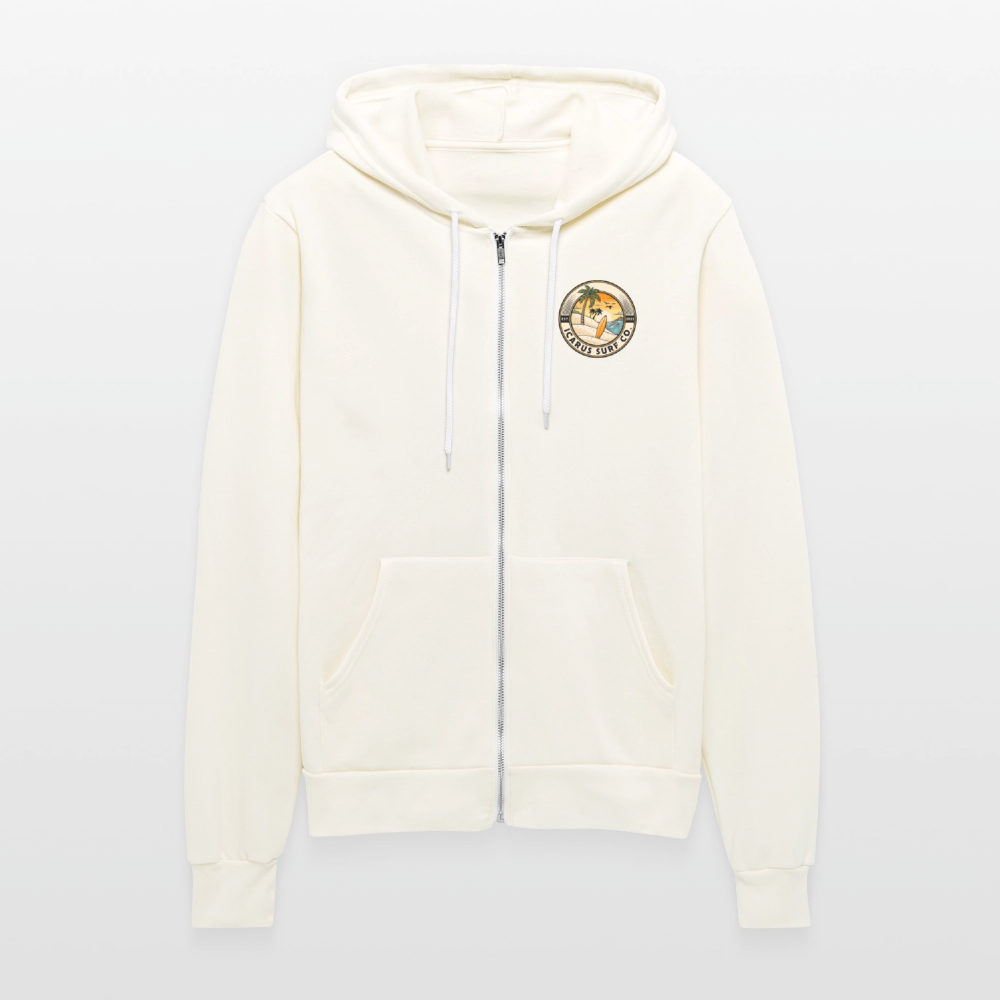 “Solar Shell” Zip-Up Hoodie - vintage white