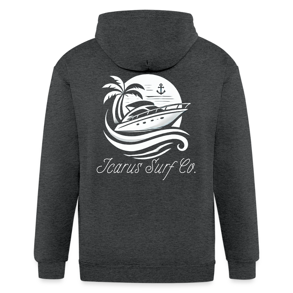 Icarus Surf Co. Men's Zip Hoodie - deep heather