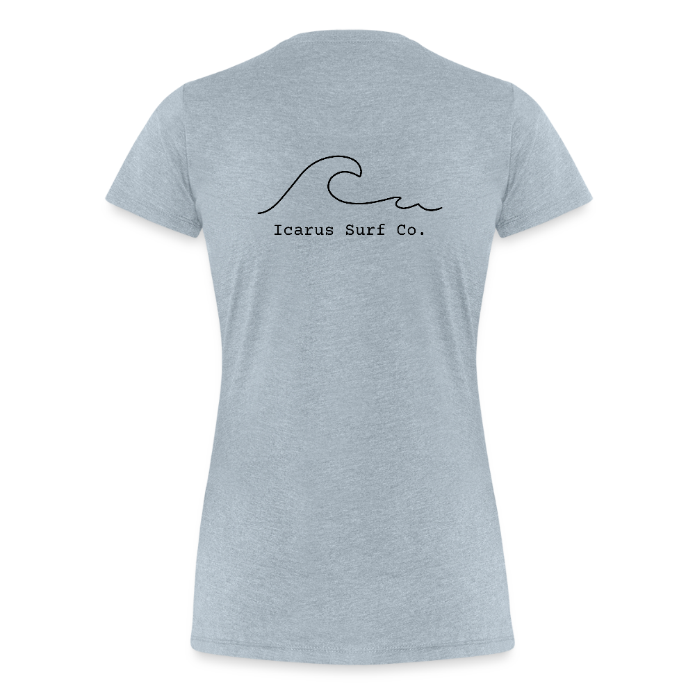Icarus Surf Co. "Waves" Women’s Premium T-Shirt - heather ice blue