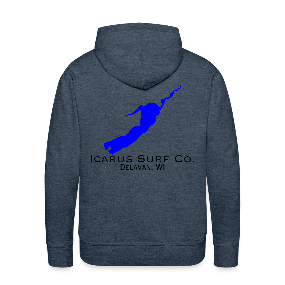 Icarus Surf Co. "Delavan, WI' Men’s Premium Hoodie - heather denim