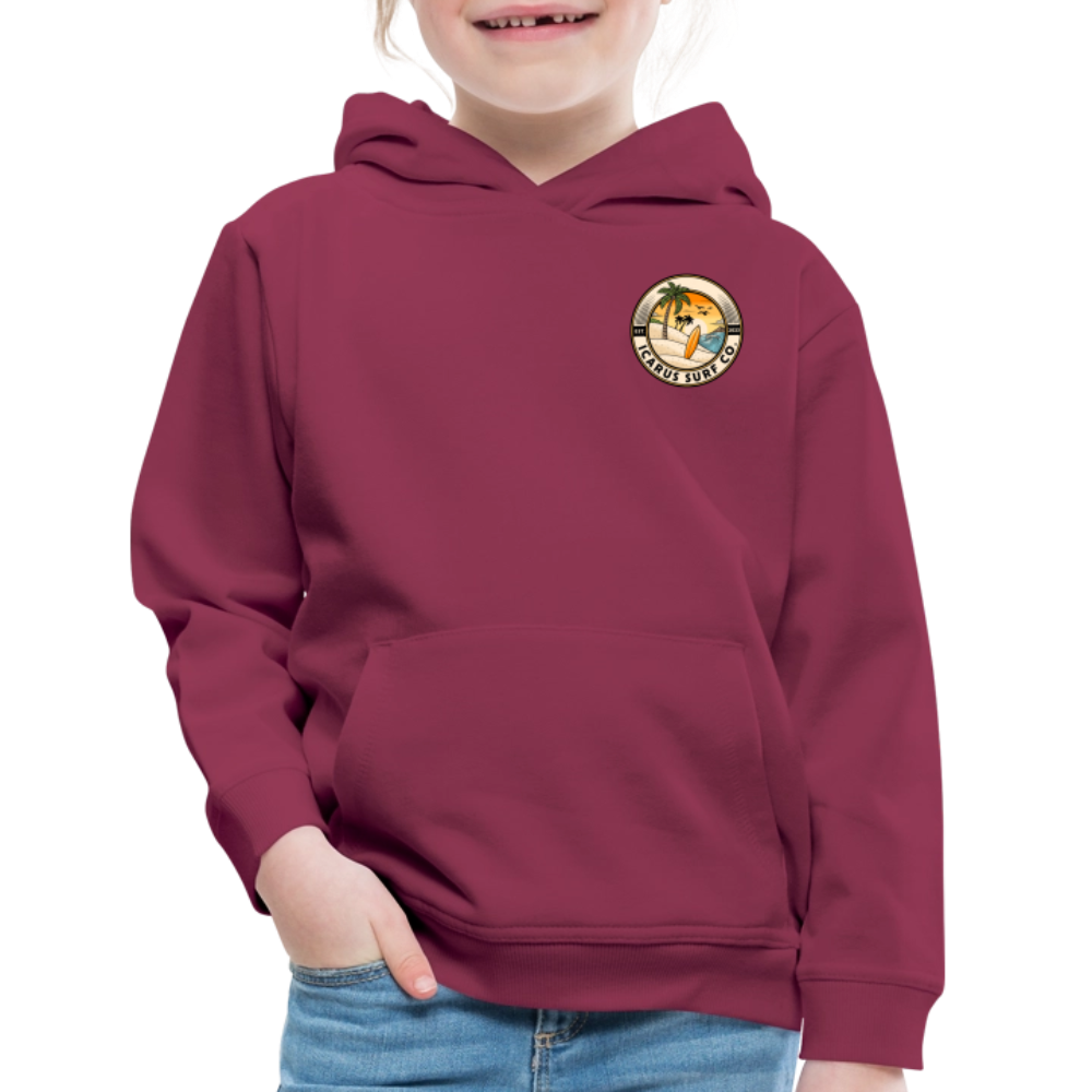 Icarus Surf Co. "Yacht" Kids‘ Premium Hoodie - burgundy