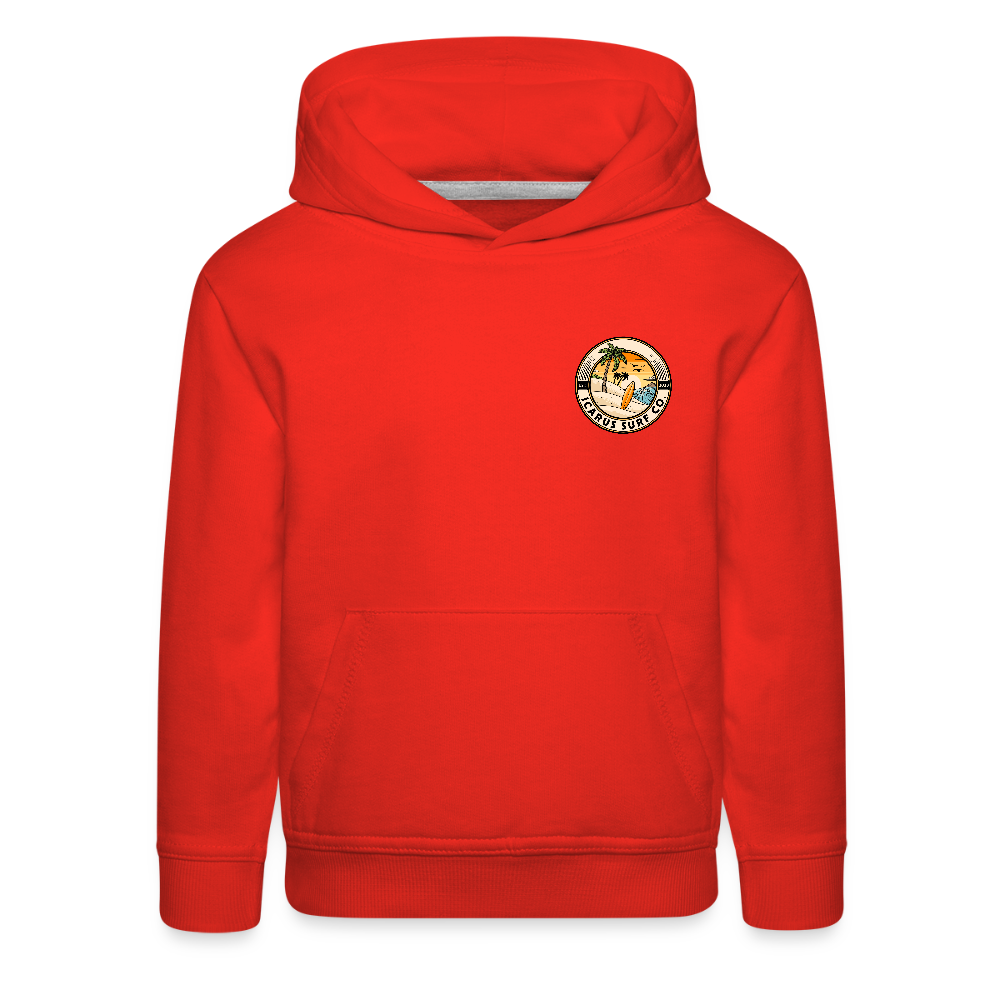Icarus Surf Co. "Yacht" Kids‘ Premium Hoodie - red