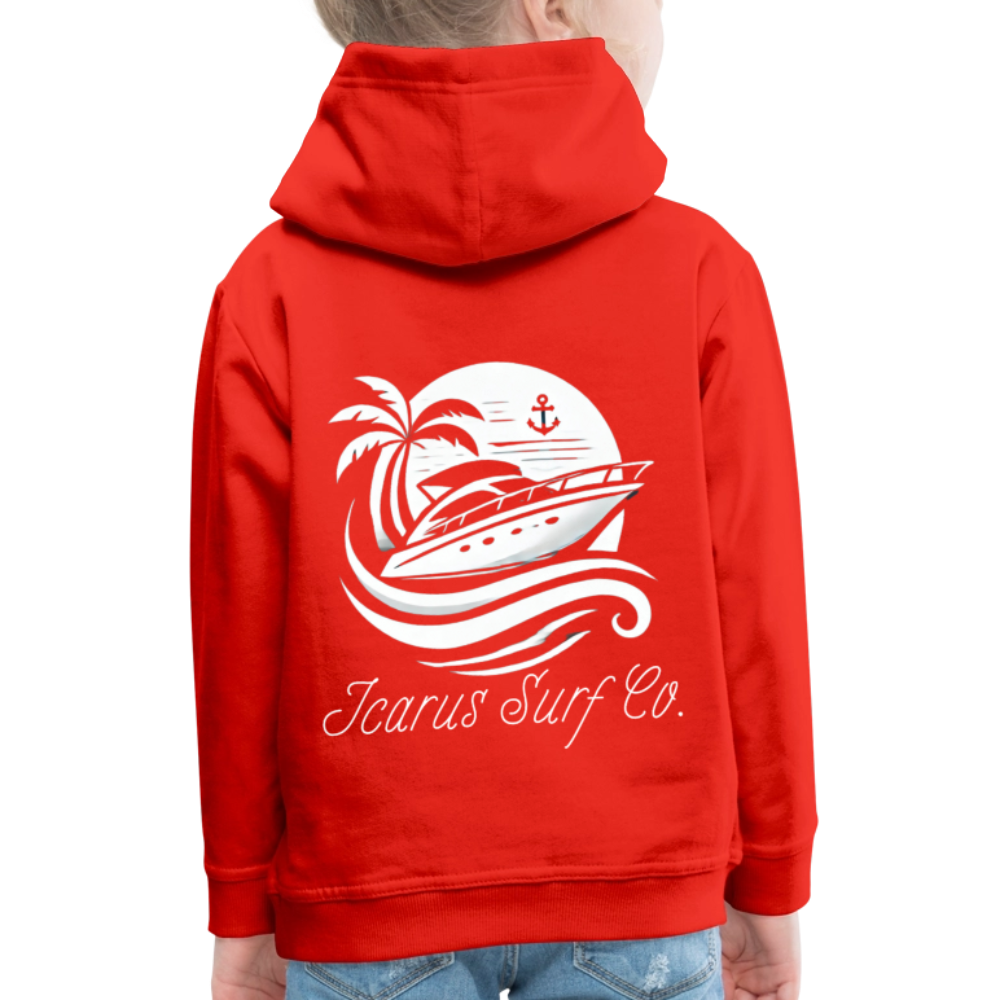 Icarus Surf Co. "Yacht" Kids‘ Premium Hoodie - red