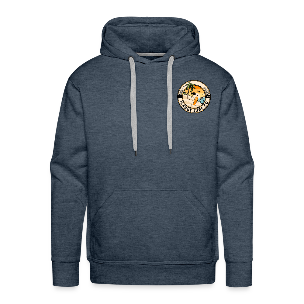Icarus Surf Co. Pineapple Head Men’s Premium Hoodie - heather denim