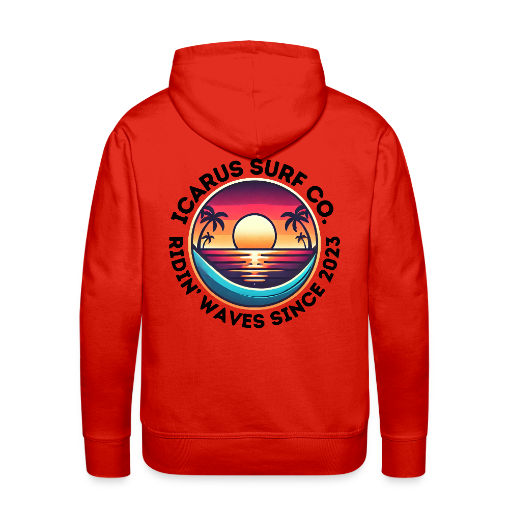 Icarus Surf Co. "Ridin' Waves" Men’s Premium Hoodie - red