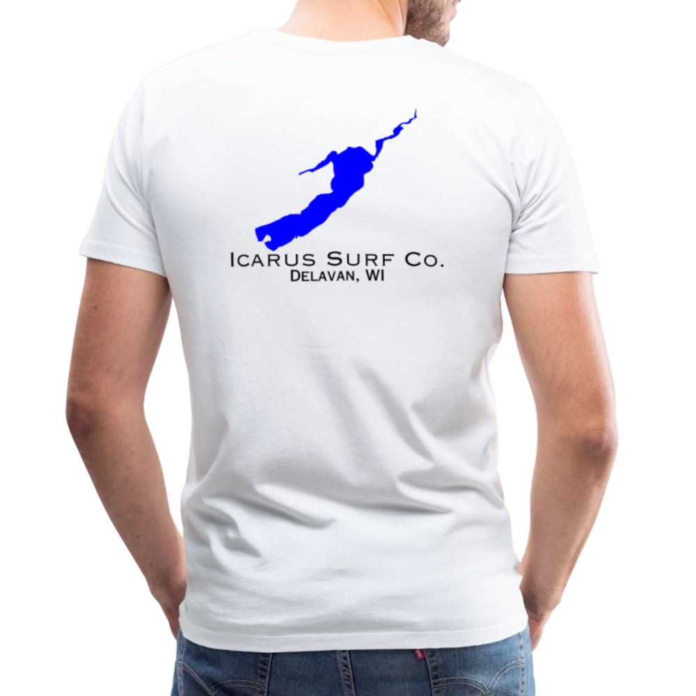 Icarus Surf Co. "Delavan, WI" Men's Premium T-Shirt - white