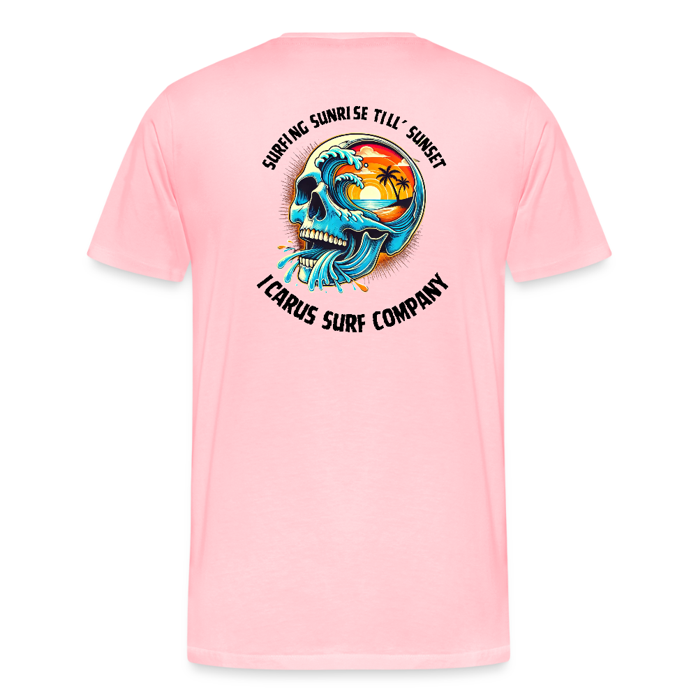 Icarus Surf Co. "Sunrise til' Sunset" Men's Premium T-Shirt - pink