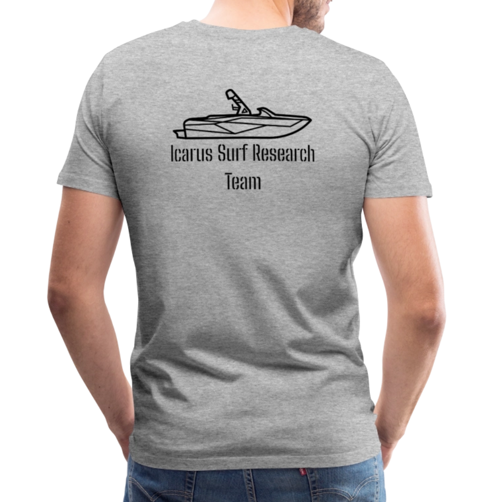 Icarus Surf Co. "Surf Research" Men's Premium T-Shirt - heather gray