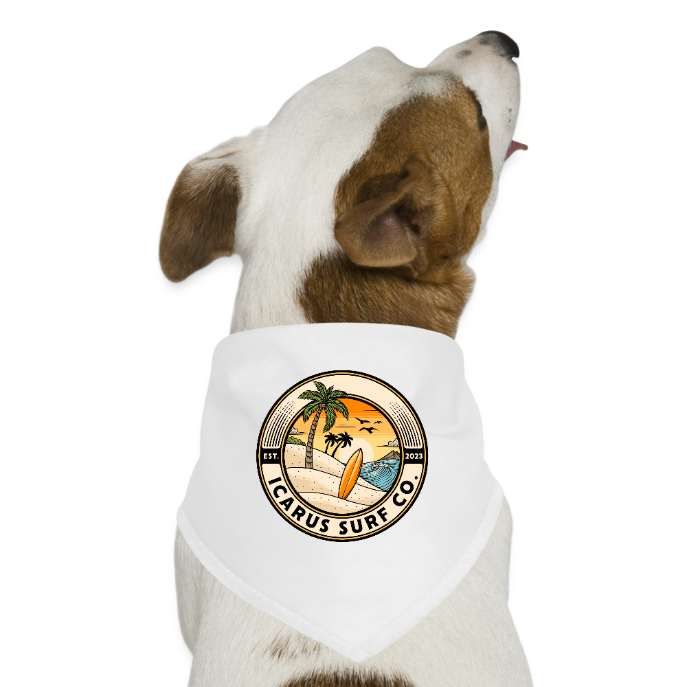 Icarus Surf Co. Dog Bandana - white