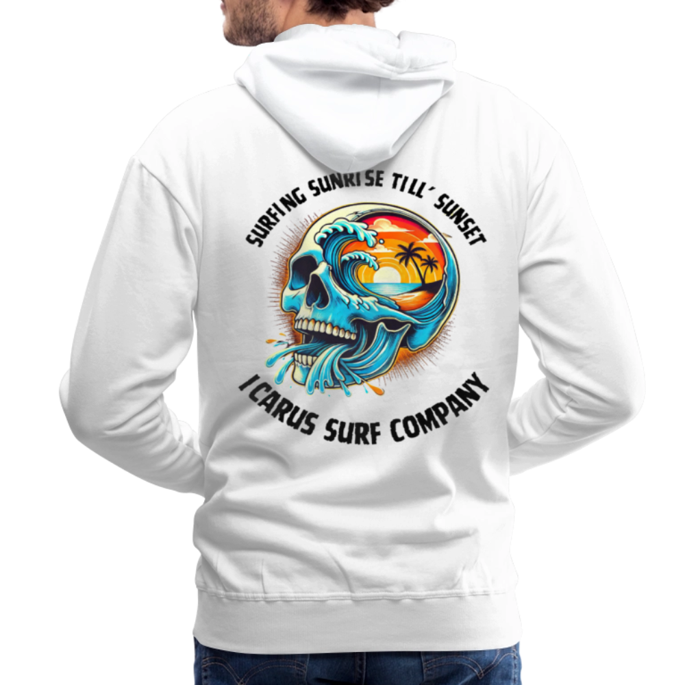 Icarus Surf Co. "Sunrise Till' Sunset" Men’s Premium Hoodie - white