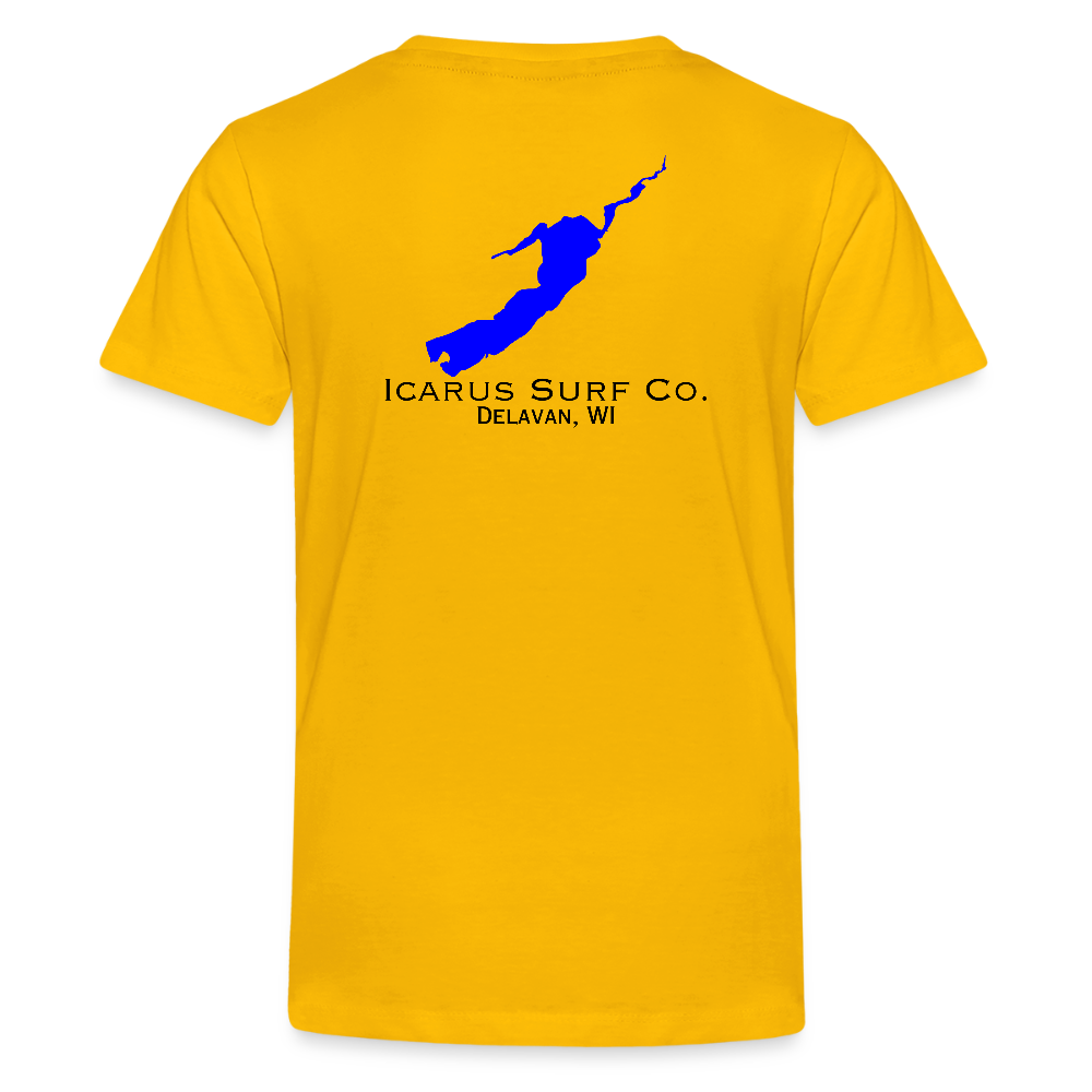 Icarus Surf Co. "Delavan, WI" Kids' Premium T-Shirt - sun yellow