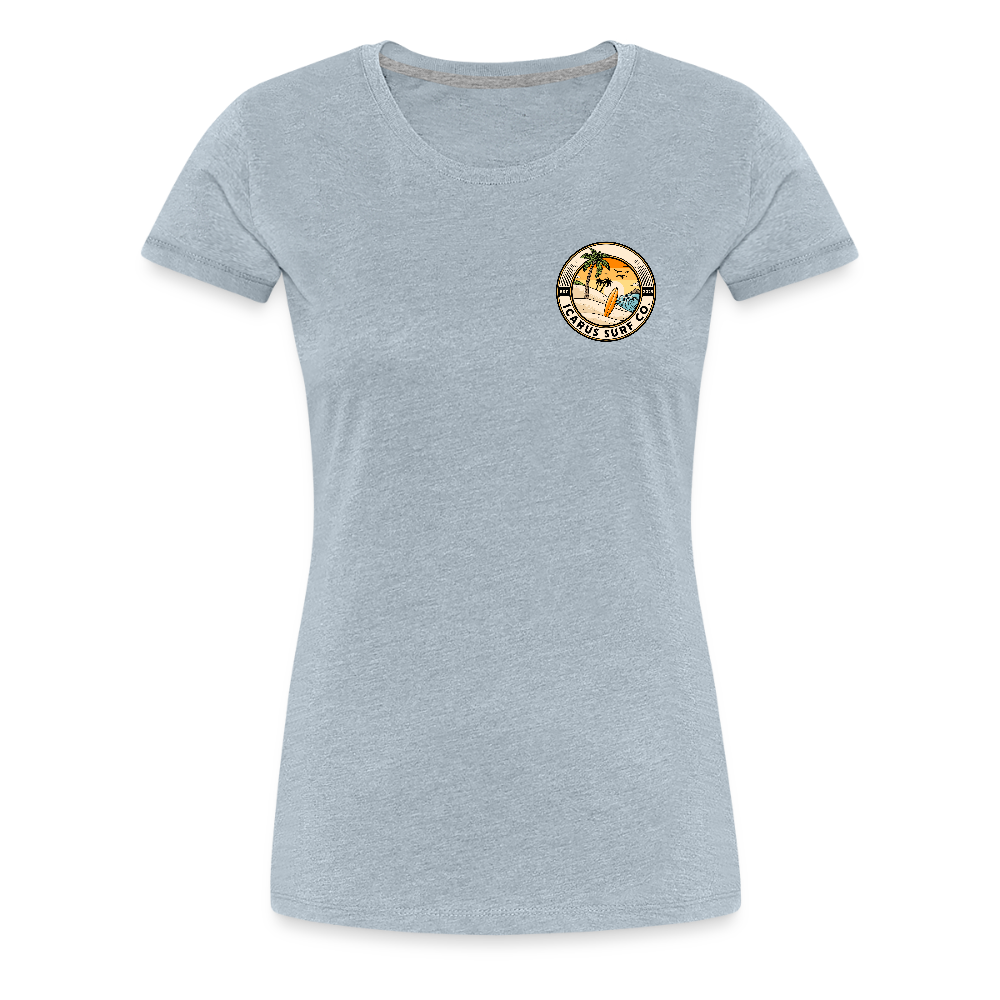 Icarus Surf Co. "Waves" Women’s Premium T-Shirt - heather ice blue