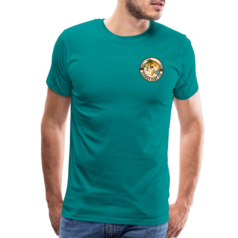 Icarus Surf Co. "Delavan, WI" Men's Premium T-Shirt - teal
