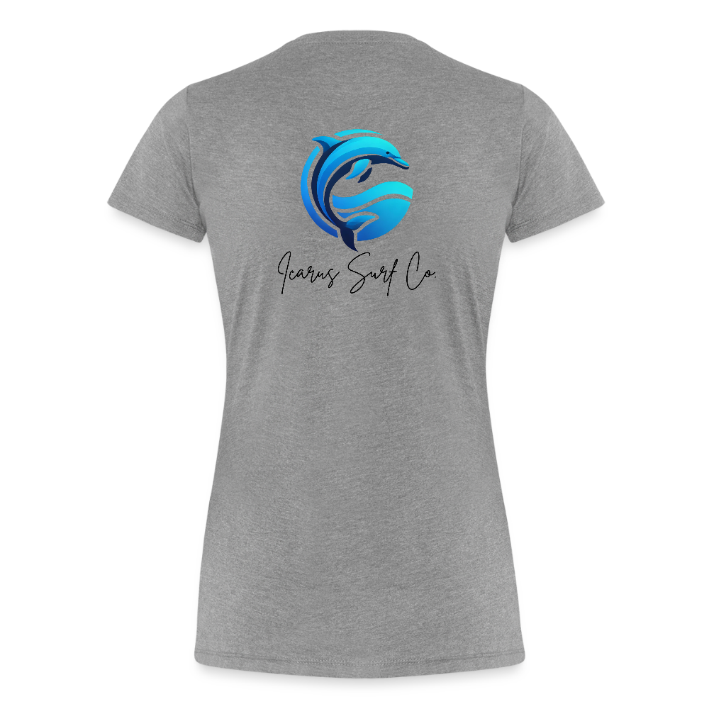 Icarus Surf Co. "Dolphin" Women’s Premium T-Shirt - heather gray