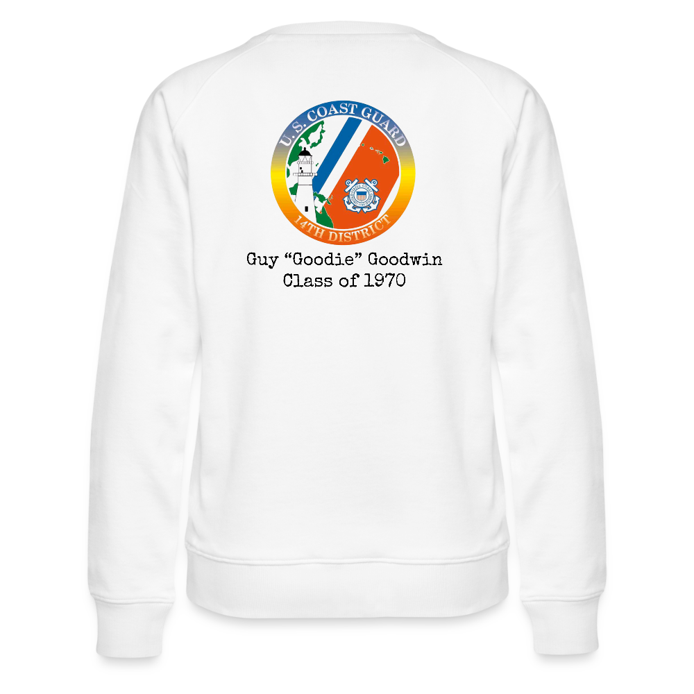 Guy Goodwim Women’s Premium Crewneck - white