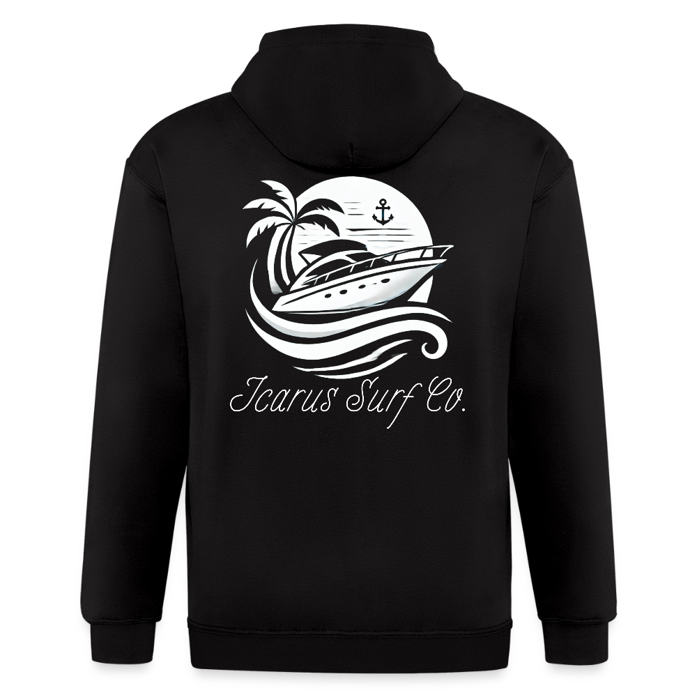 Icarus Surf Co. Men's Zip Hoodie - black