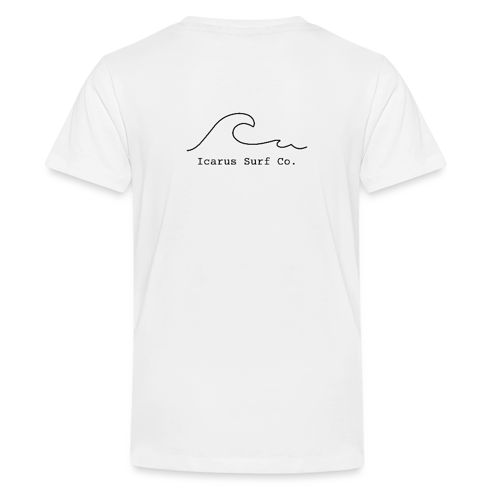 Icarus Surf Co. "Waves" Kids' Premium T-Shirt - white