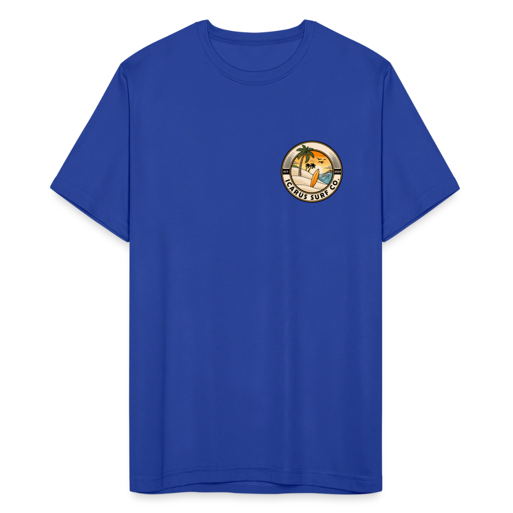 “Dolphin Drift” Performance T-Shirt - royal blue