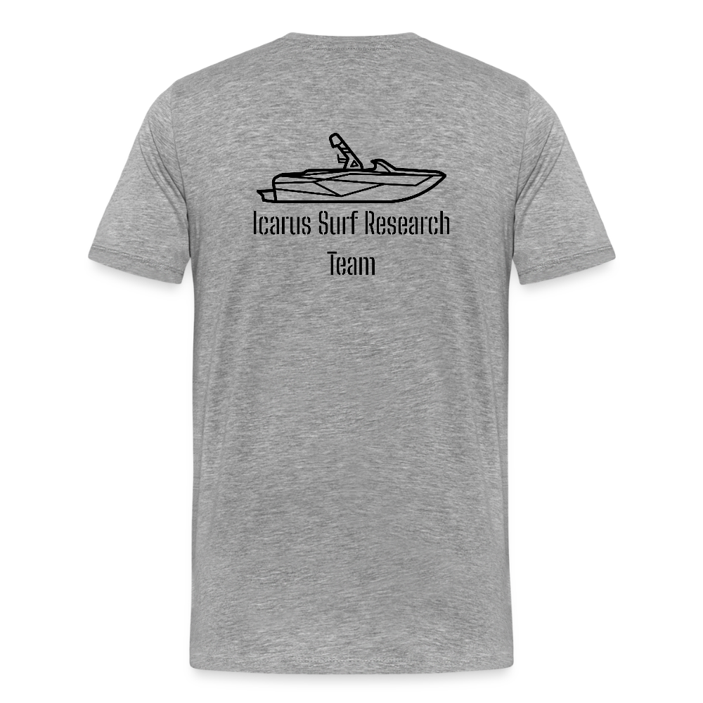 Icarus Surf Co. "Surf Research" Men's Premium T-Shirt - heather gray