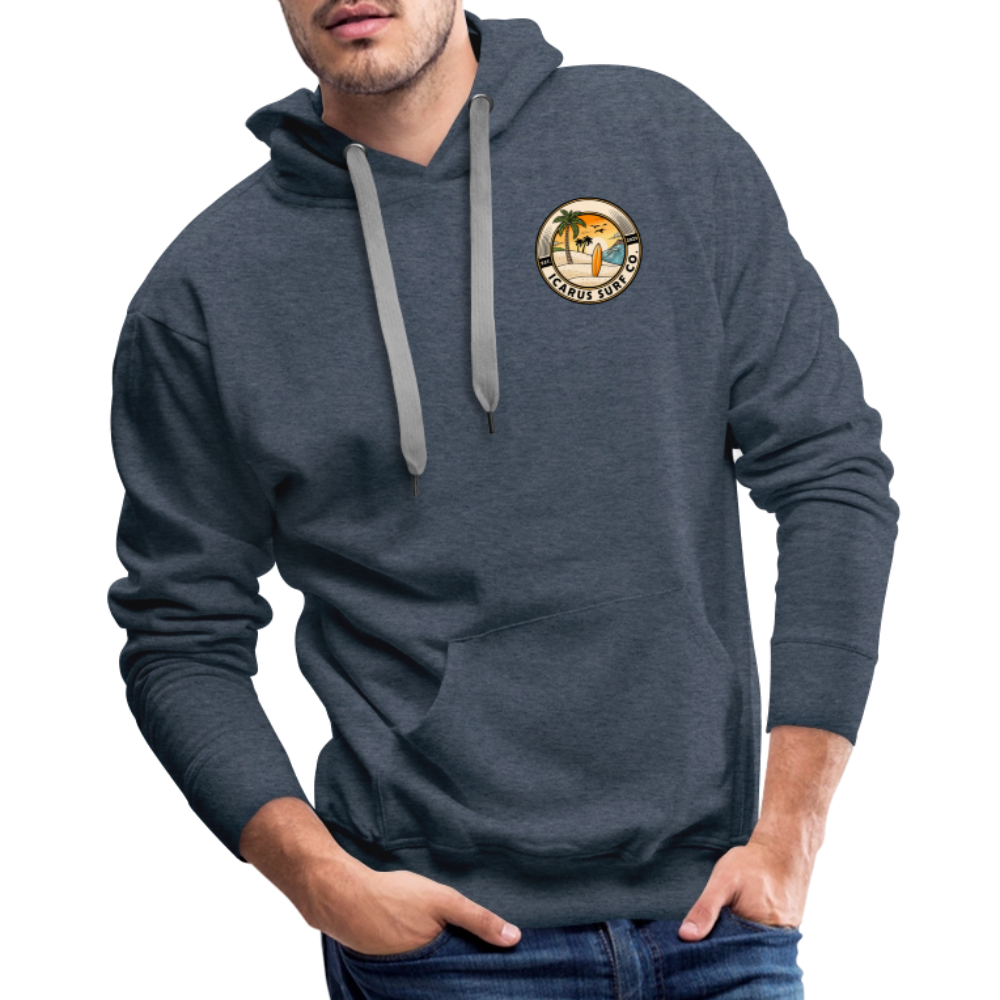 Icarus Surf Co. "Calm Night" Men’s Premium Hoodie - heather denim