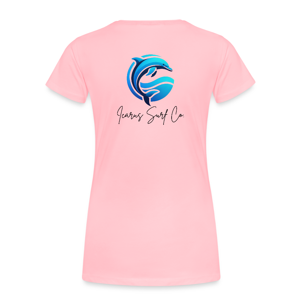 Icarus Surf Co. "Dolphin" Women’s Premium T-Shirt - pink