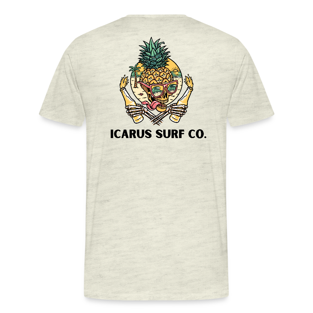 Icarus Surf Co. "Pineapple" Men's Premium T-Shirt - heather oatmeal