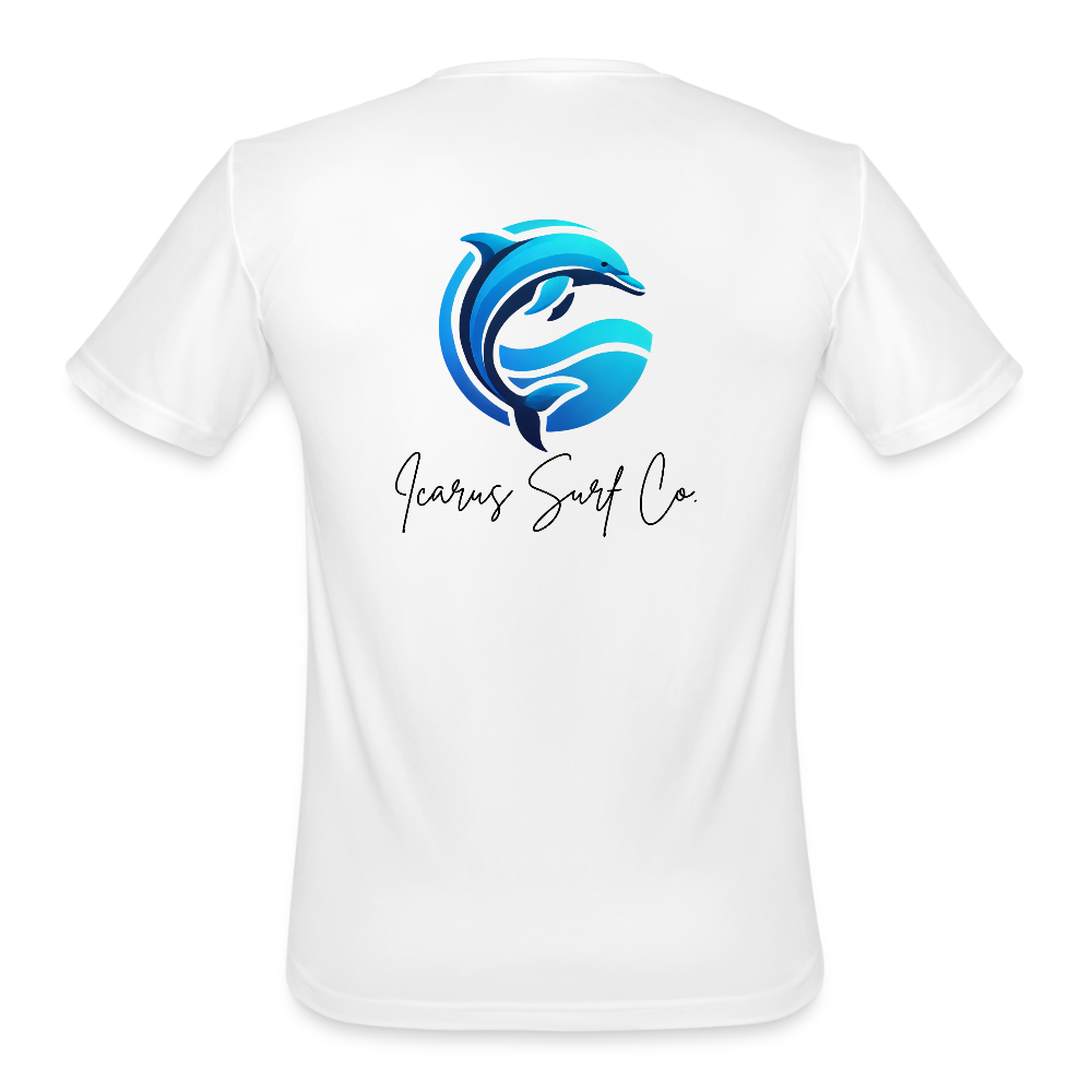 “Dolphin Drift” Moisture Wicking T-Shirt - white