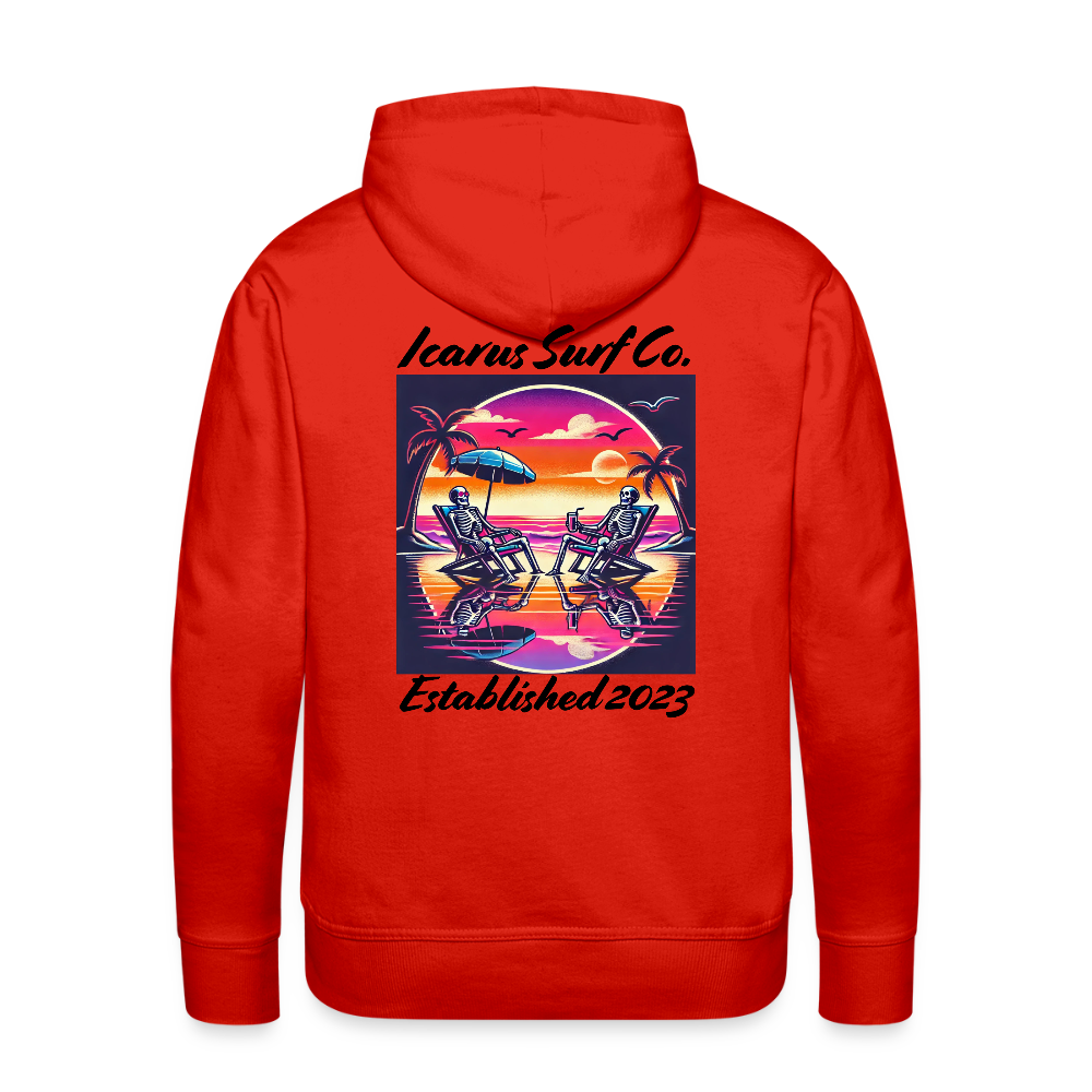 Icarus Surf Co. "Beachin' " Men’s Premium Hoodie - red