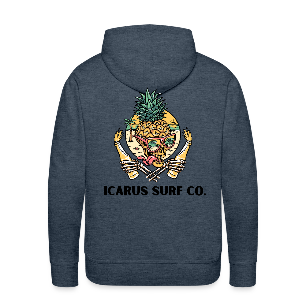 Icarus Surf Co. Pineapple Head Men’s Premium Hoodie - heather denim