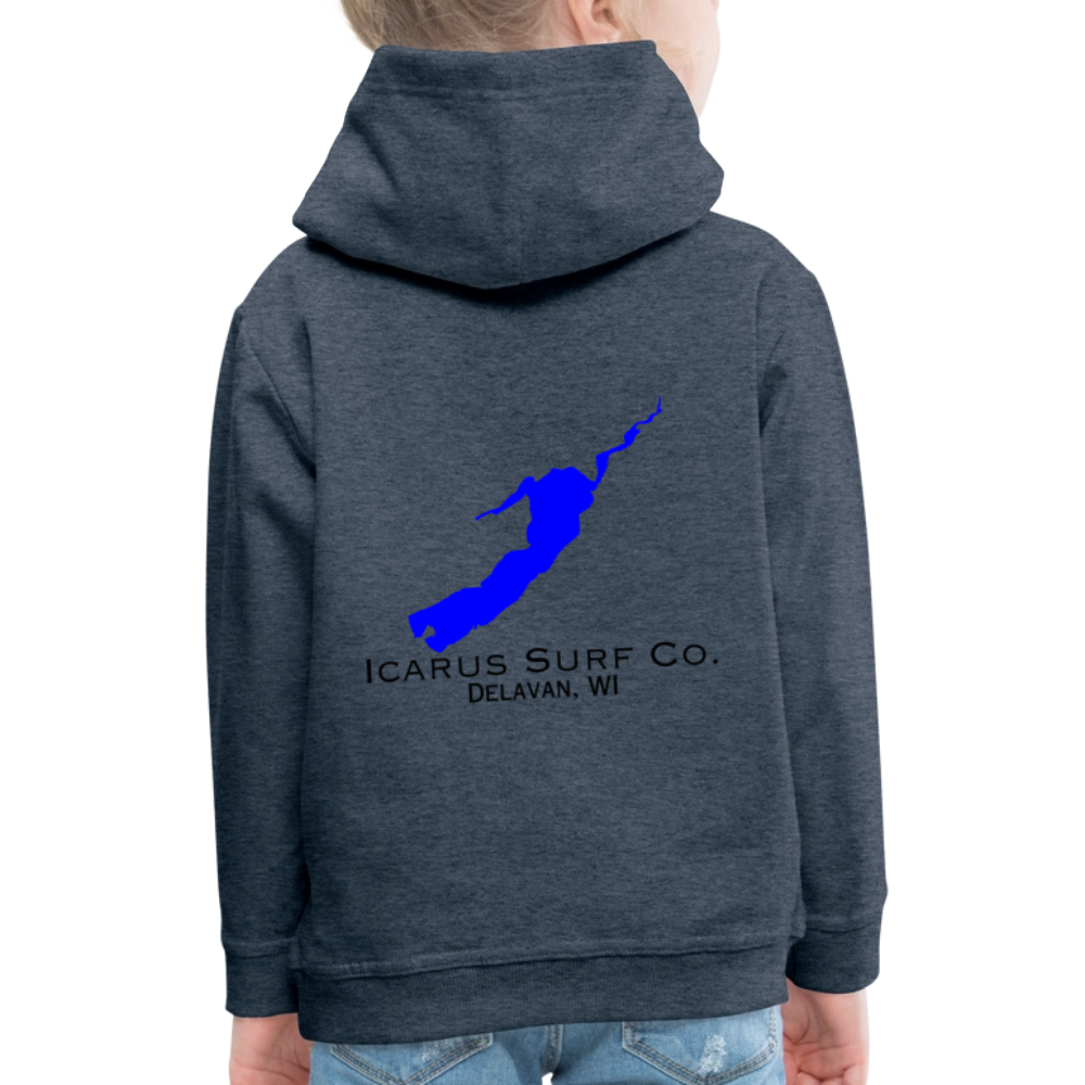 Icarus Surf Co. "Delavan, WI" Kids‘ Premium Hoodie - heather denim