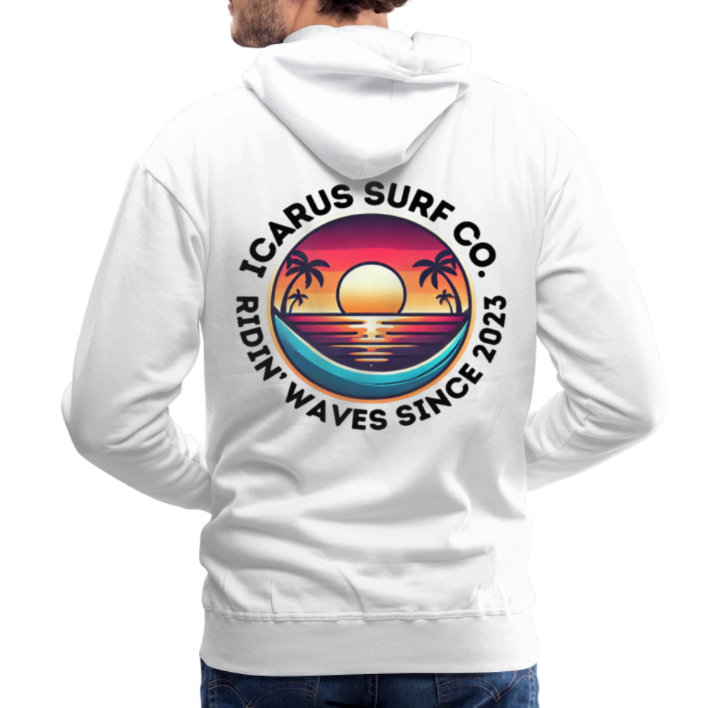 Icarus Surf Co. "Ridin' Waves" Men’s Premium Hoodie - white