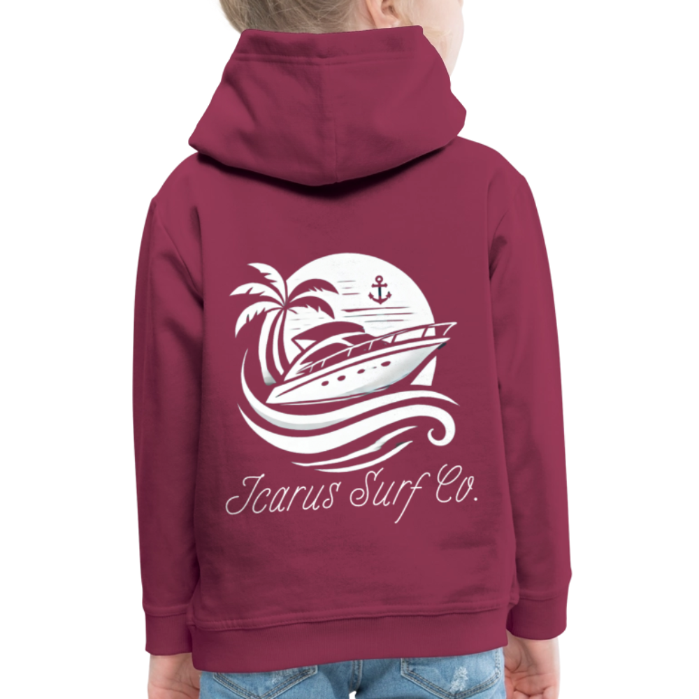 Icarus Surf Co. "Yacht" Kids‘ Premium Hoodie - burgundy