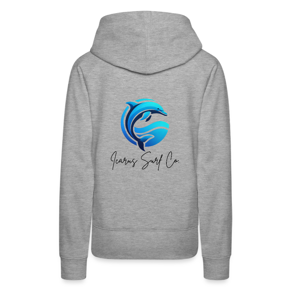 Icarus Surf Co. "Dolphin" Women’s Premium Hoodie - heather grey
