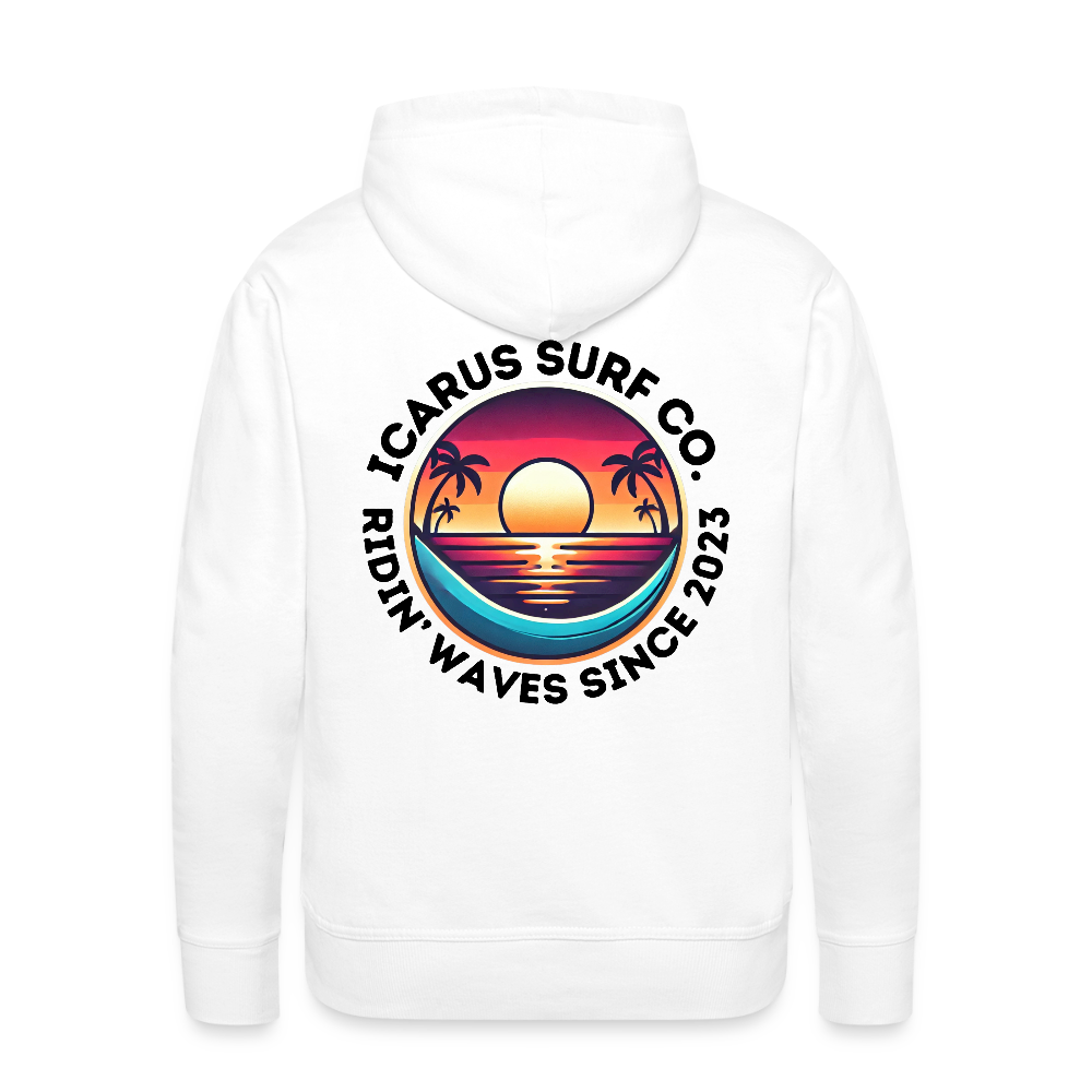Icarus Surf Co. "Ridin' Waves" Men’s Premium Hoodie - white