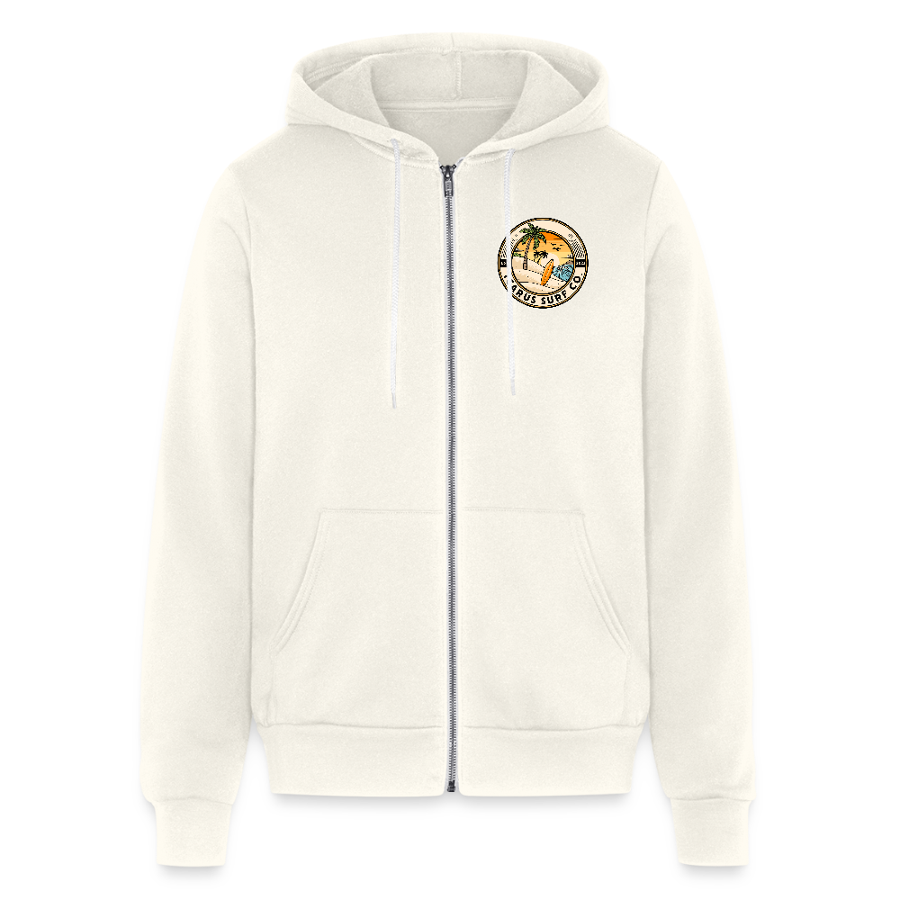 Icarus Surf Co. "Dolphin" Women's Full Zip Hoodie - vintage white