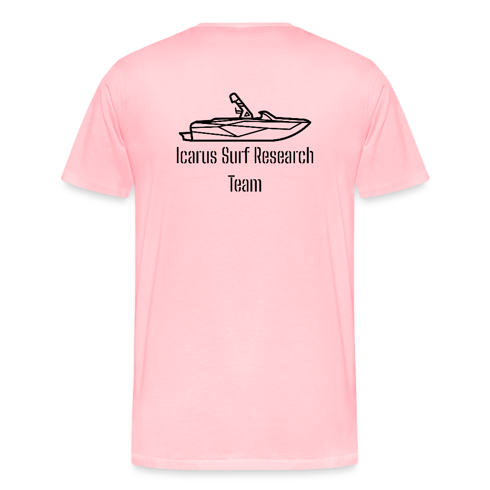Icarus Surf Co. "Surf Research" Men's Premium T-Shirt - pink