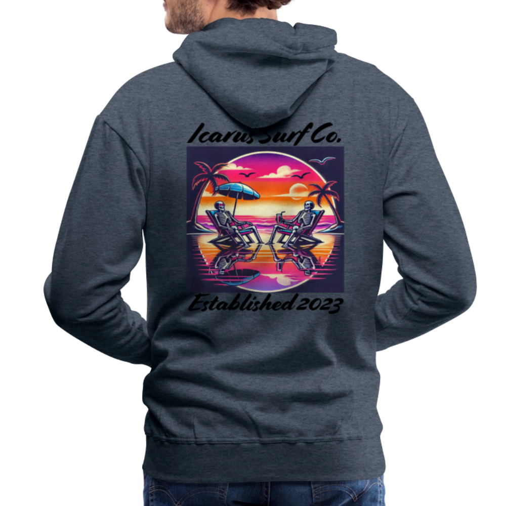 Icarus Surf Co. "Beachin' " Men’s Premium Hoodie - heather denim