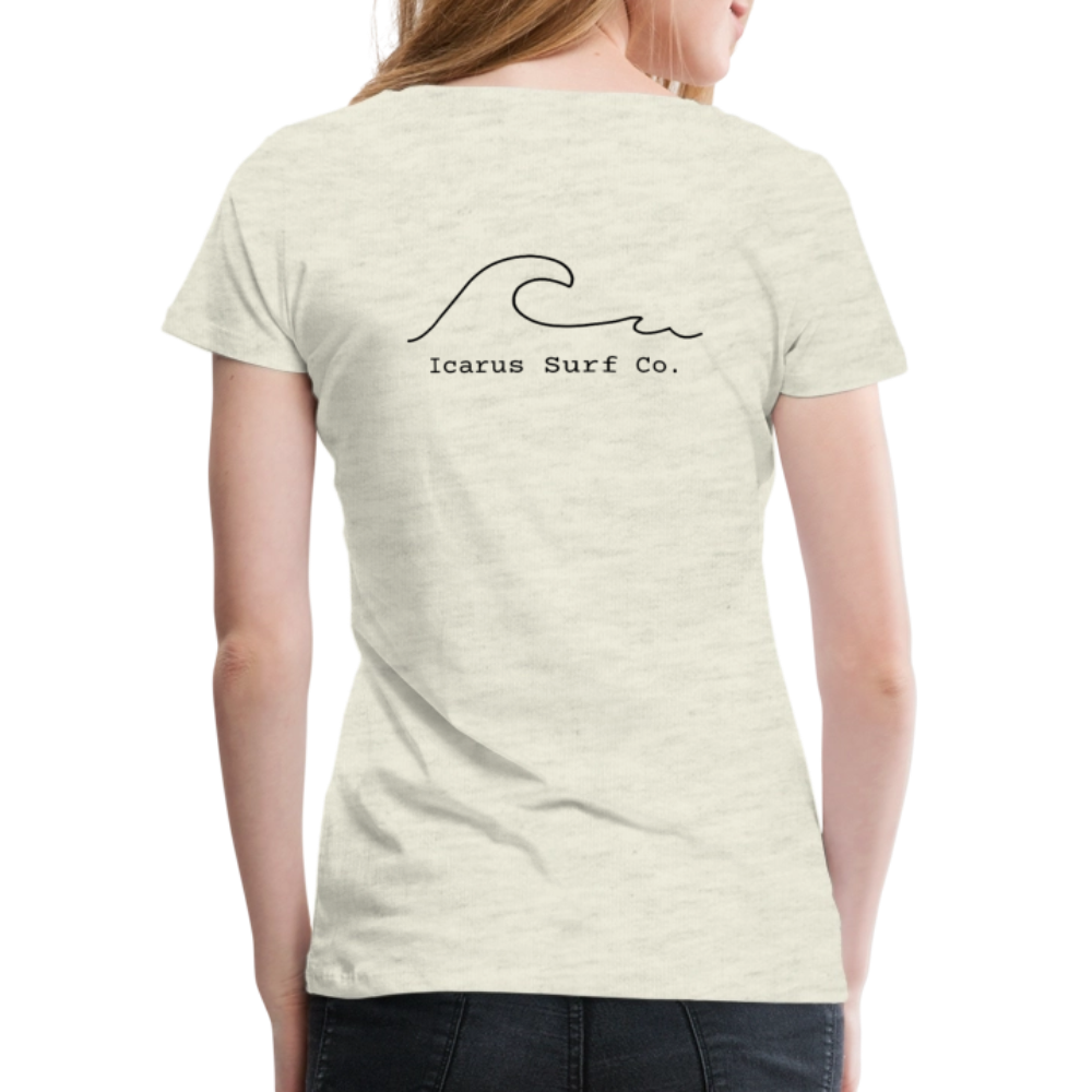 Icarus Surf Co. "Waves" Women’s Premium T-Shirt - heather oatmeal