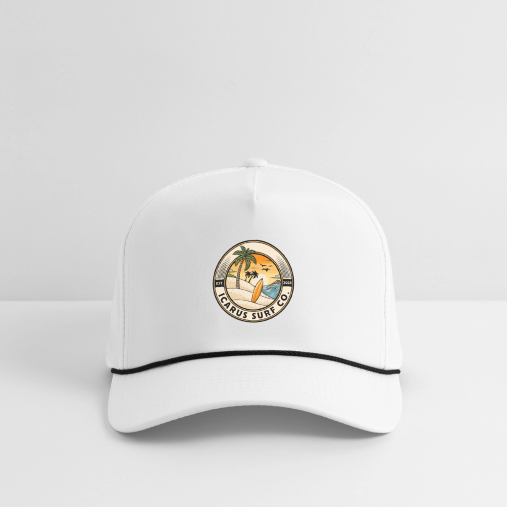 Icarus Surf Co. Rope Hat - white/black