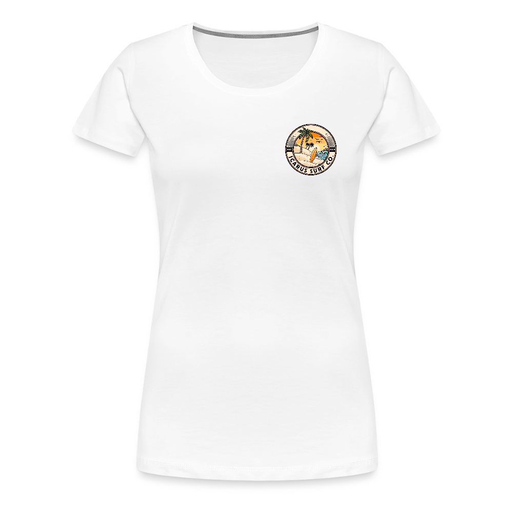 Icarus Surf Co. "Hibiscus" Women’s Premium T-Shirt - white