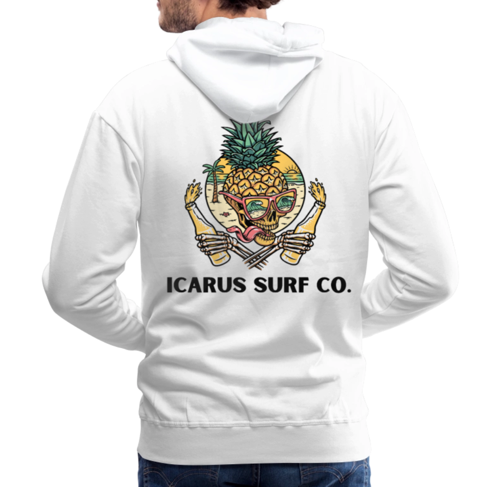Icarus Surf Co. Pineapple Head Men’s Premium Hoodie - white