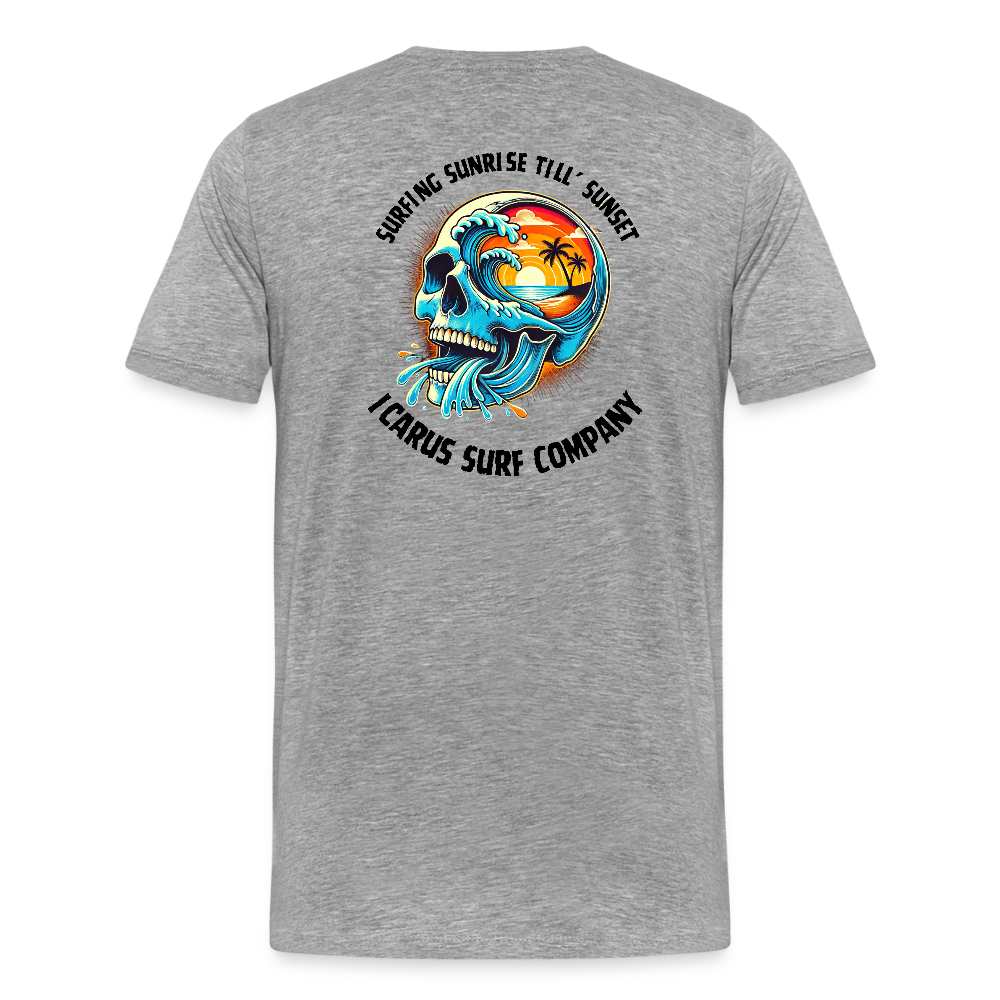 Icarus Surf Co. "Sunrise til' Sunset" Men's Premium T-Shirt - heather gray