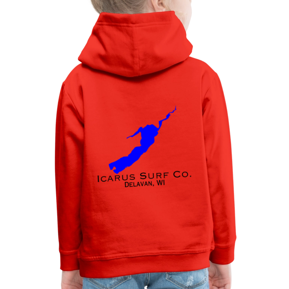 Icarus Surf Co. "Delavan, WI" Kids‘ Premium Hoodie - red