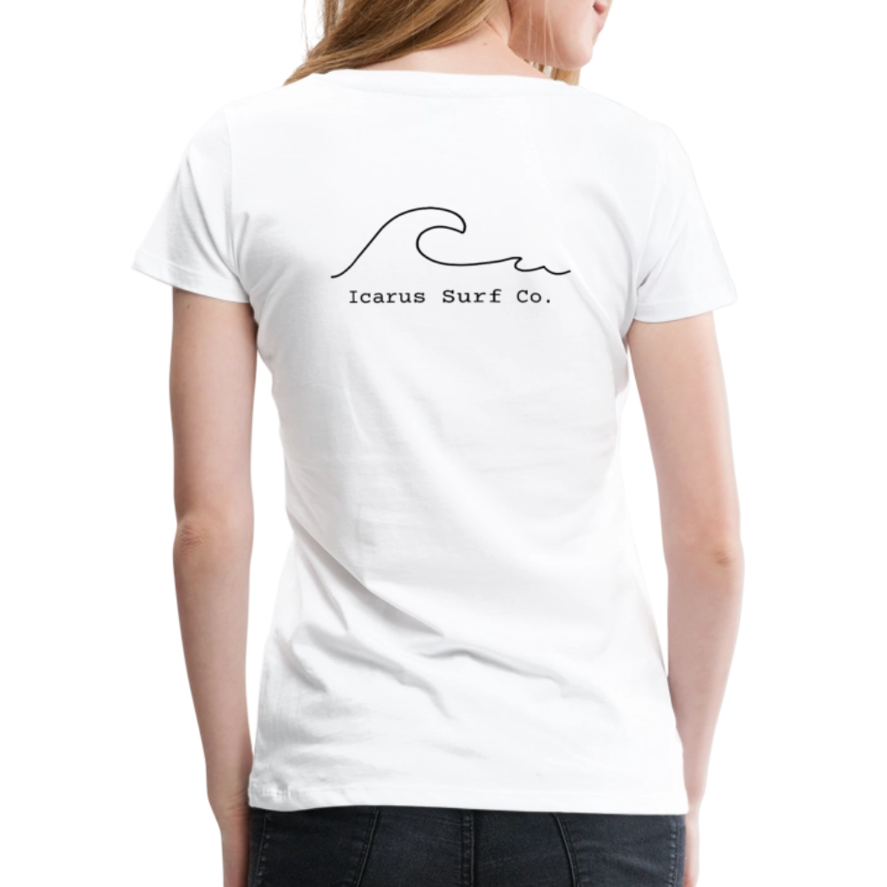 Icarus Surf Co. "Waves" Women’s Premium T-Shirt - white